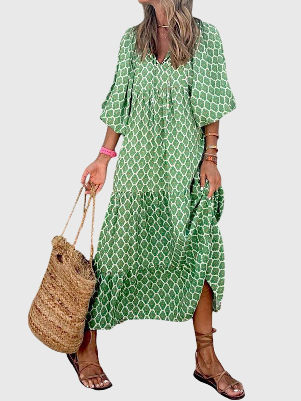 דאון - שמלת מקסי רחבה אלגנטית