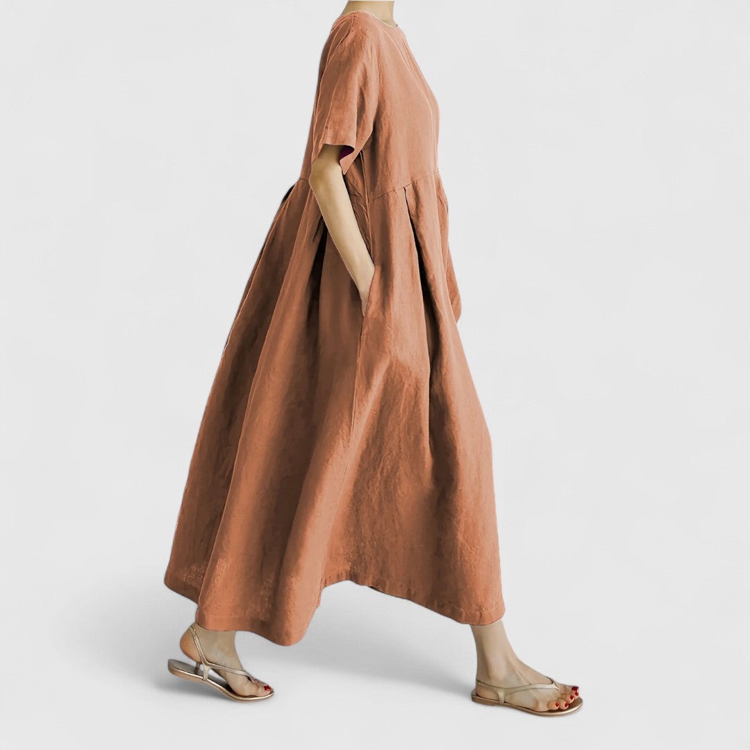 אלי - שמלת מקסי אלגנטית המכסה את הבטן