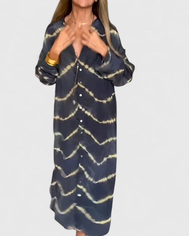 לוטי - שמלת מקסי פסים בוהו אלגנטית