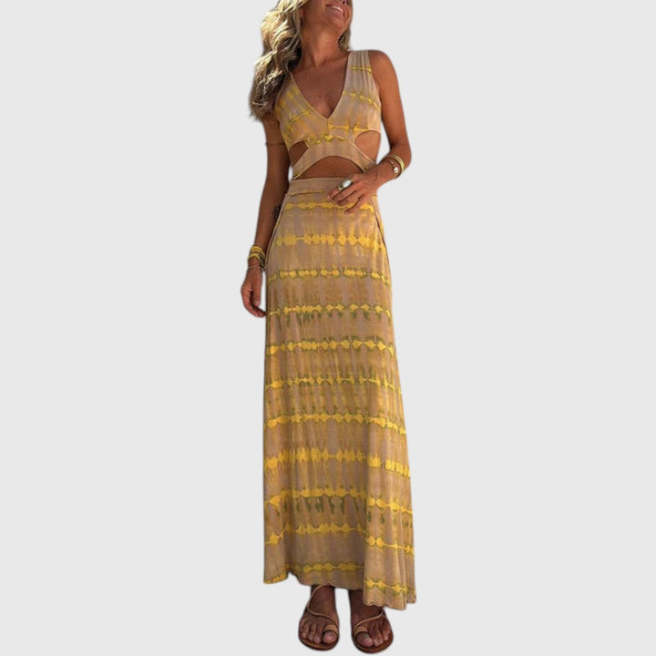 נורה - שמלת חיתוך עם חיתוך עמוק