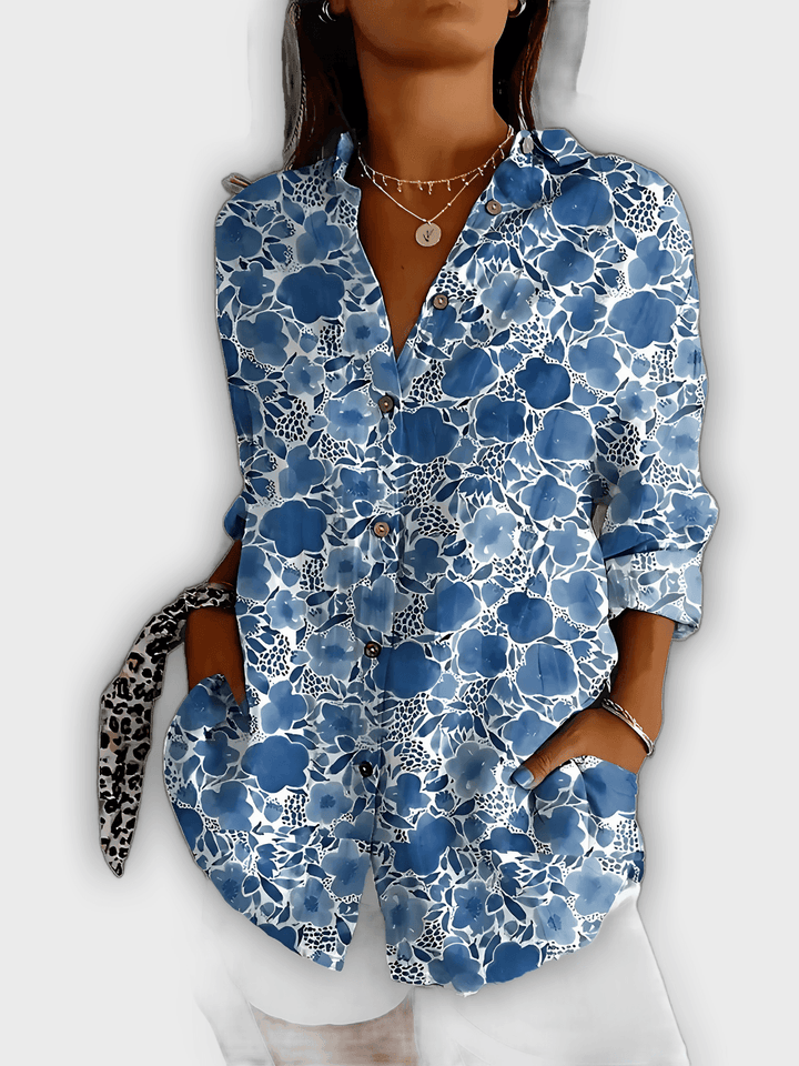 חולצת פרחים אלגנטית איווי - נוחות וסטייל יומיומי