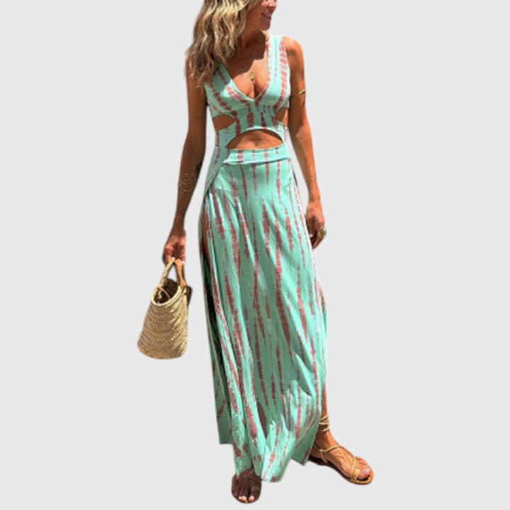 נורה - שמלת חיתוך עם חיתוך עמוק