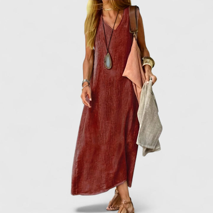 אליסה – שמלת סריג קז'ואלית ללא שרוולים