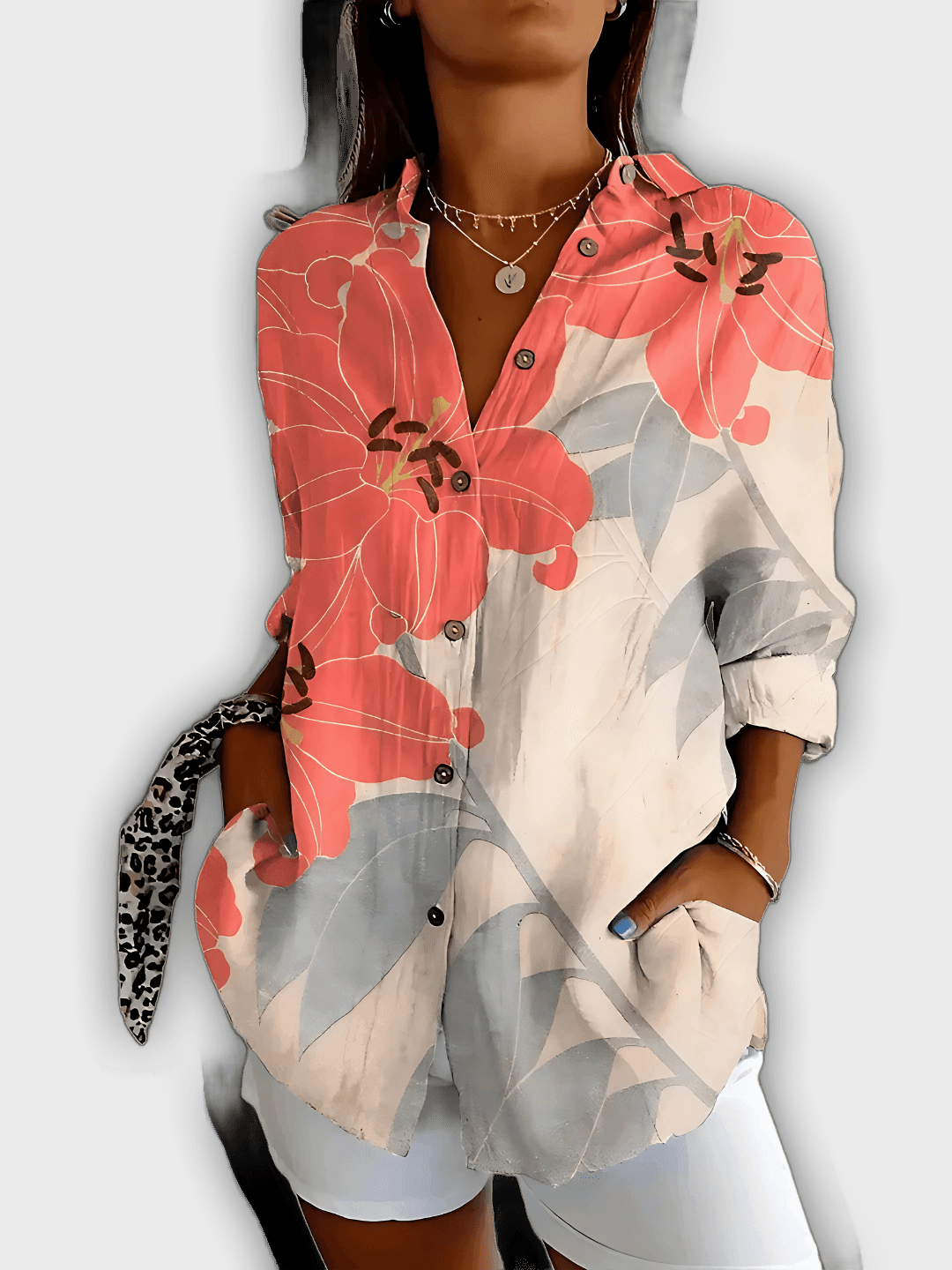 חולצת פרחים אלגנטית איווי - נוחות וסטייל יומיומי