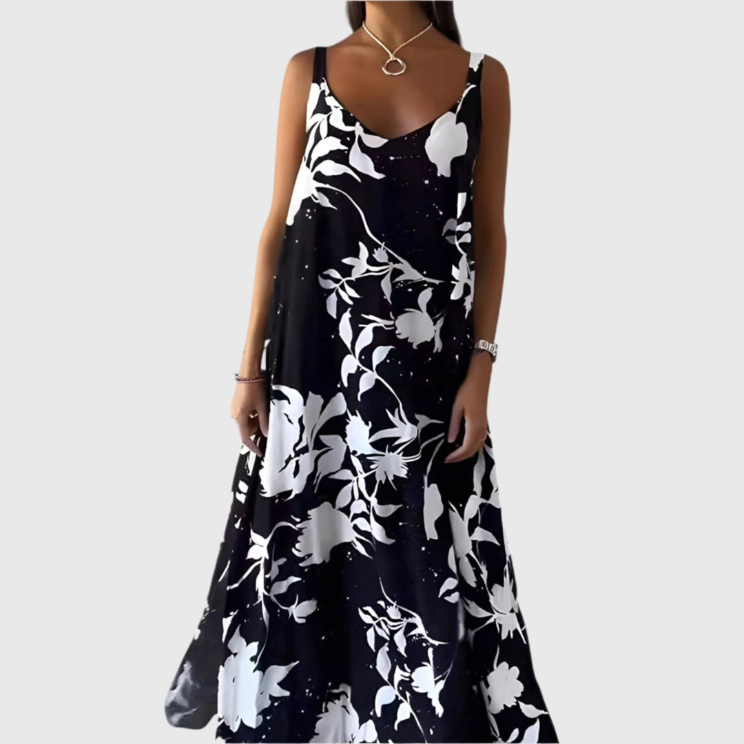 טארין - שמלת קיץ פרחונית ללא שרוולים