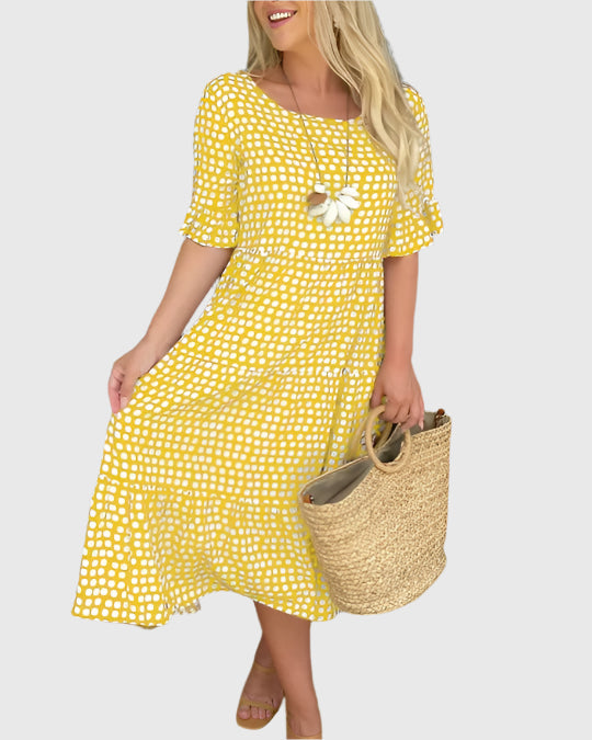 בלית'ה – שמלת מידי במראה רפוי עם שכבות