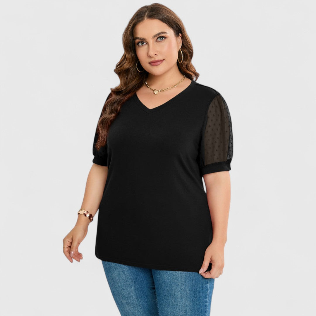 קלרה - חולצת מחשוף V קלאסית