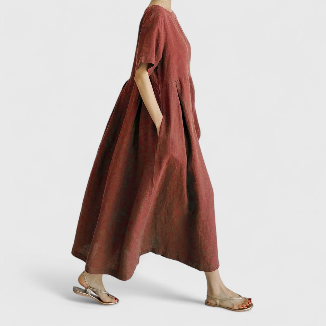 אלי - שמלת מקסי אלגנטית המכסה את הבטן