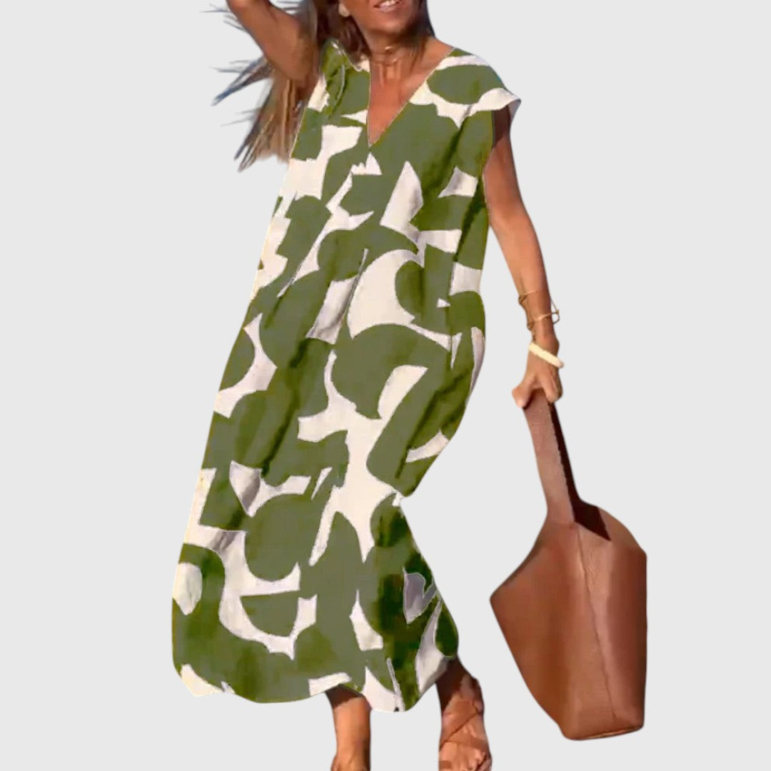 ג'וסי - שמלת מקסי מודפסת רפויה