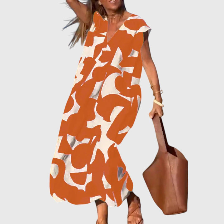 ג'וסי - שמלת מקסי מודפסת רפויה