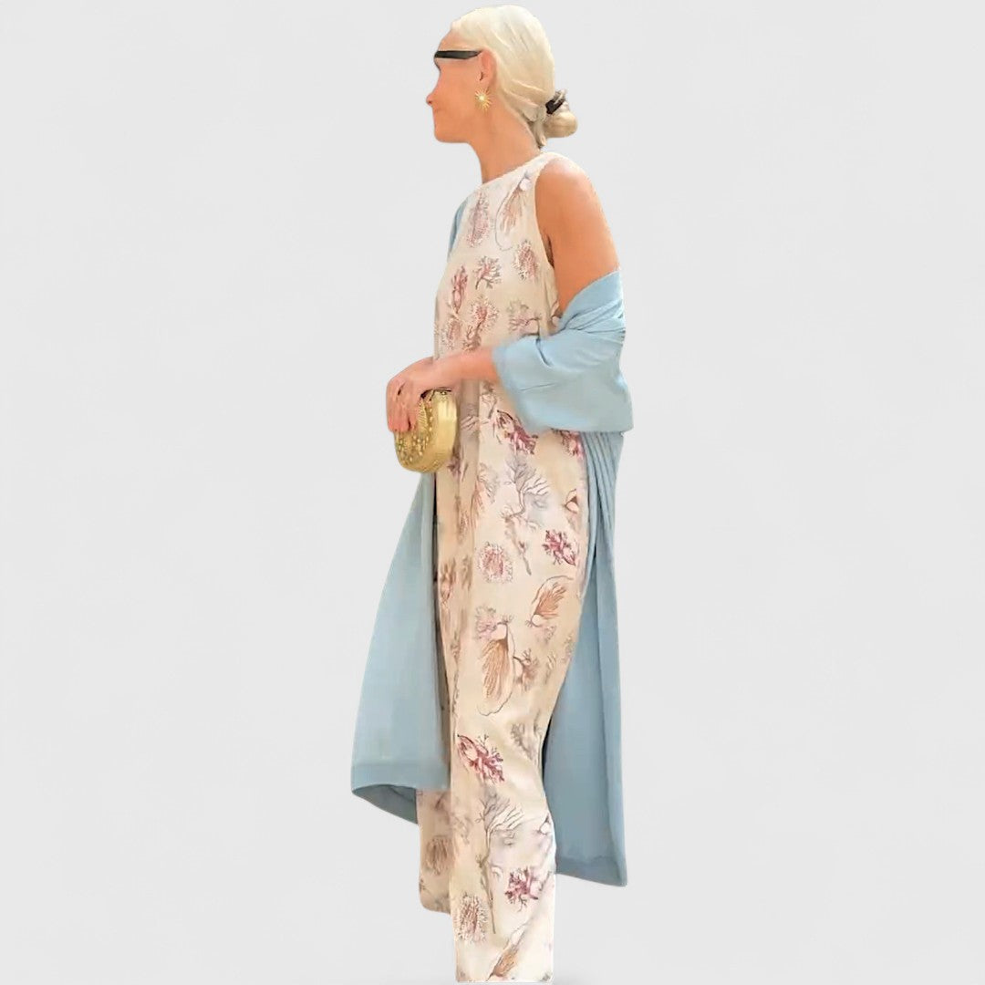 אלבריה – שמלת מקסי עם קרדיגן