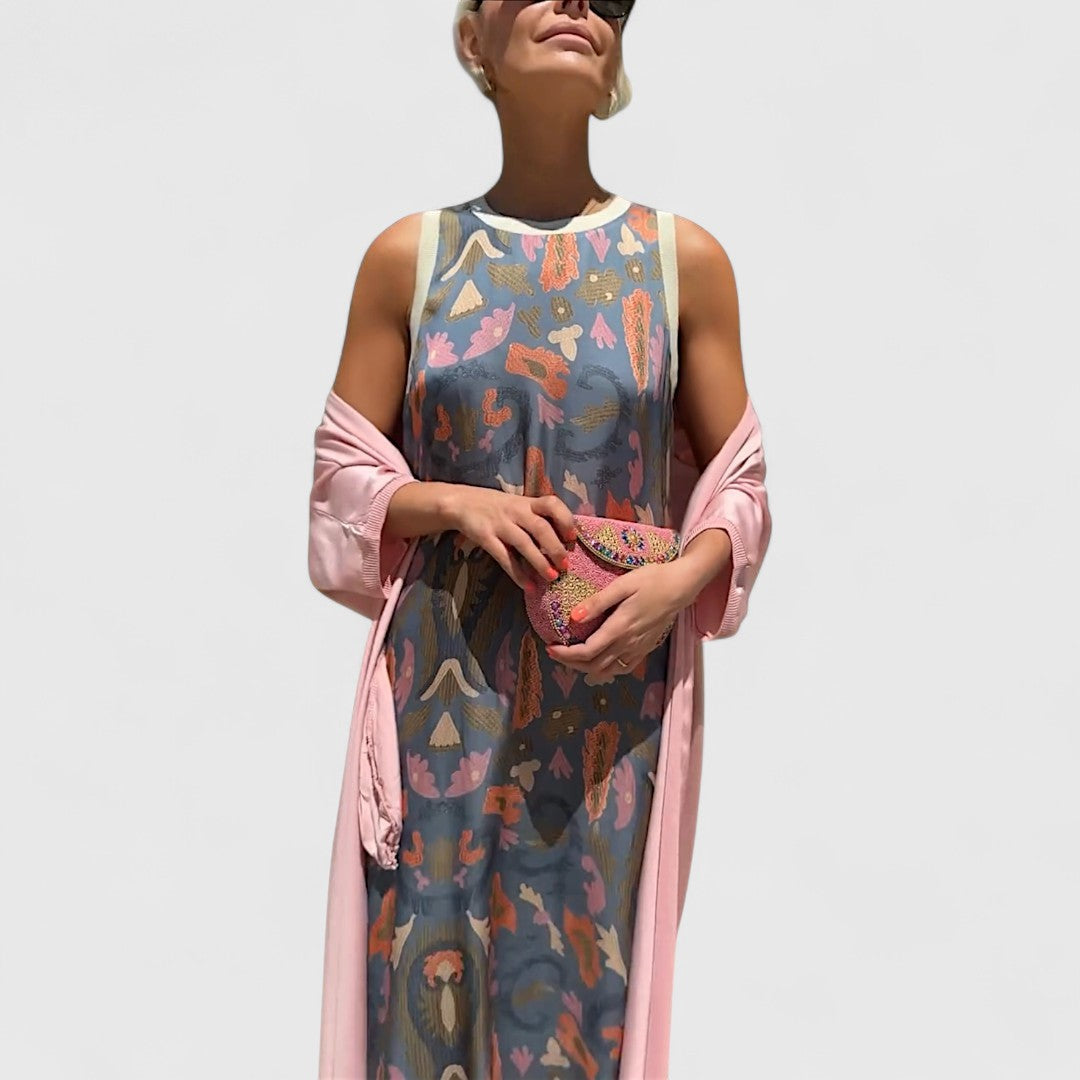 אלבריה – שמלת מקסי עם קרדיגן