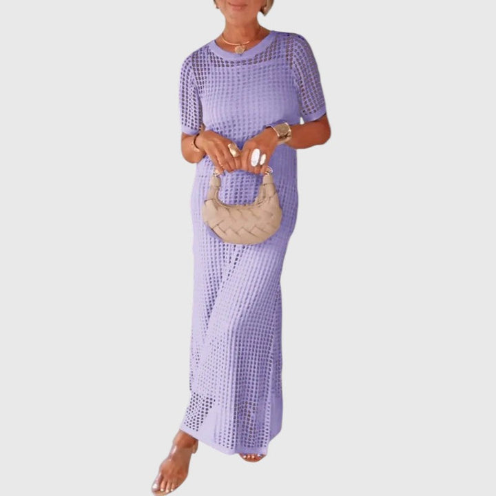 מגי - שמלת מקסי ארוכה עם חיתוכים